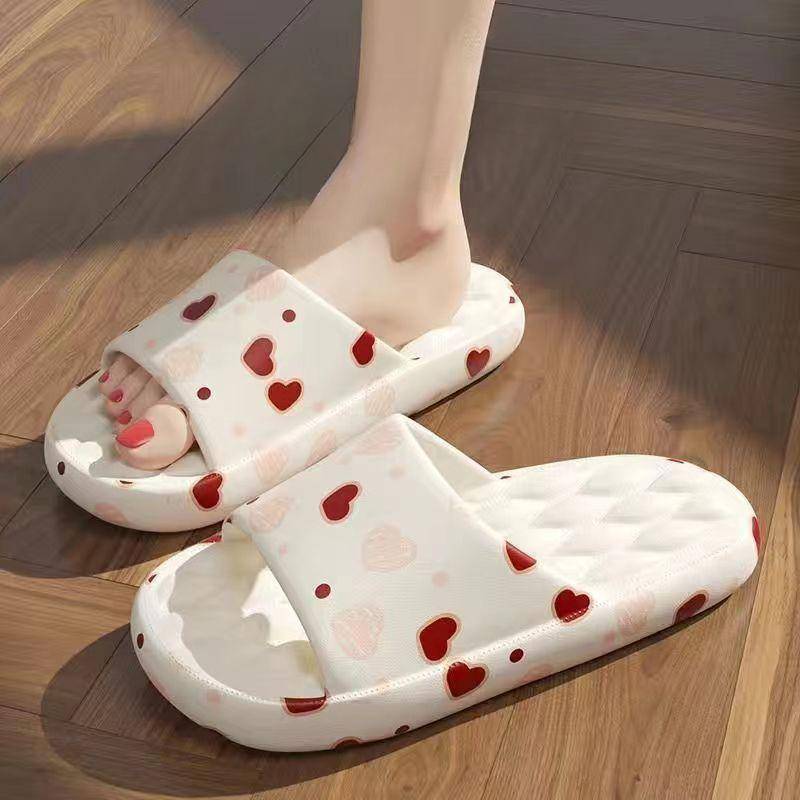 Bestellen Sie eine Nummer größer Herren Sommer Hausschuhe Strand Sandalen Flip Flop Druck Dicke Sohle Jungen Mädchen Unisex Home Badeschuh Große Größe 44-45 38-39 von Joom DACH