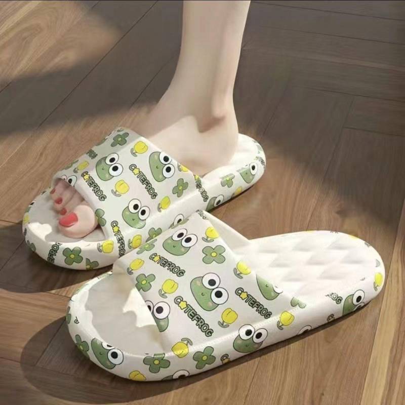 Bestellen Sie eine Nummer größer Herren Sommer Hausschuhe Strand Sandalen Flip Flop Druck Dicke Sohle Jungen Mädchen Unisex Home Badeschuh Große Größe 44-45 38-39 von Joom DACH