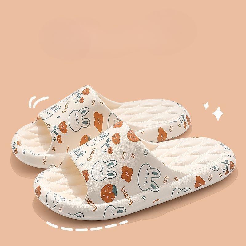 Bestellen Sie eine Nummer größer Herren Sommer Hausschuhe Strand Sandalen Flip Flop Druck Dicke Sohle Jungen Mädchen Unisex Home Badeschuh Große Größe 44-45 38-39 von Joom DACH