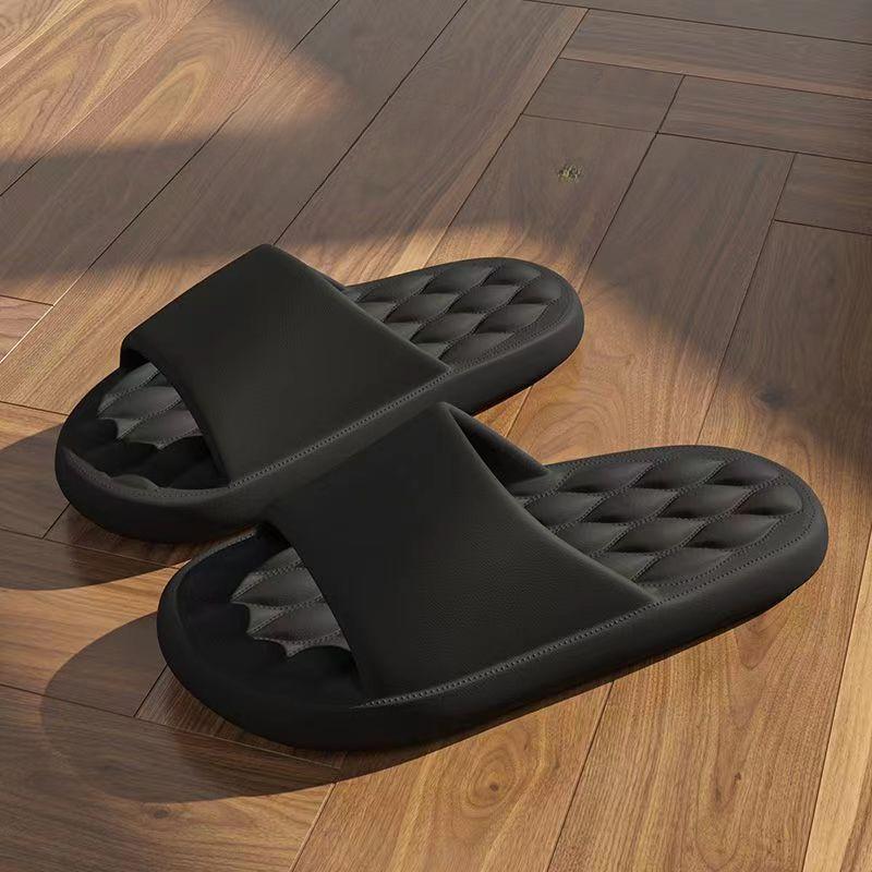 Bestellen Sie eine Nummer größer Herren Sommer Hausschuhe Strand Sandalen Flip Flop Druck Dicke Sohle Jungen Mädchen Unisex Home Badeschuh Große Größe 44-45 42-43 von Joom DACH