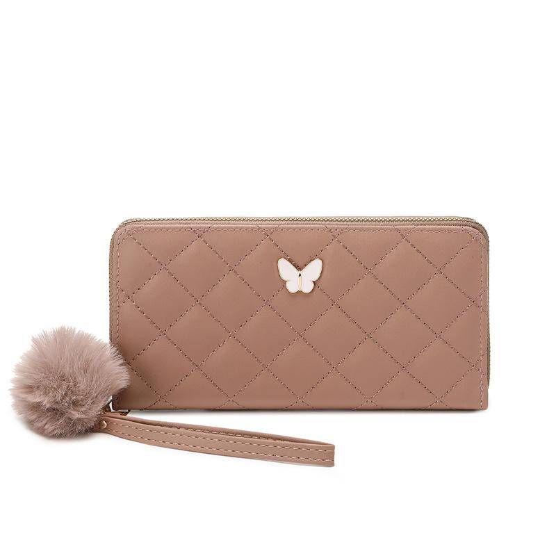 Bestickte Brieftasche Neue Tasche frauen Frische und Süße frauen Clutch Tasche khaki von Joom DACH