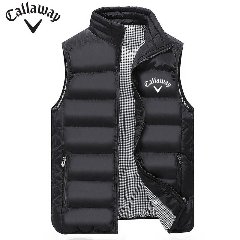 Bestickte Callaway High-End-Baumwollweste, Herren-Herbst-/Wintermode, lässige, bequeme ärmellose Jacke M schwarz von Joom DACH
