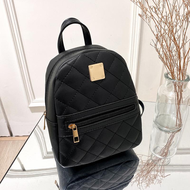 Bestickter kleiner Rucksack koreanische Version Mädchen Schultasche ausländischen Stil Damen Rucksack schwarz von Joom DACH