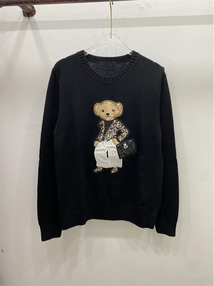 Bestseller Damen Wollmischung Jacquard Cartoon Bär Pullover - Hochwertig, Hohe Elastizität für Herbst und Winter Large von Joom DACH