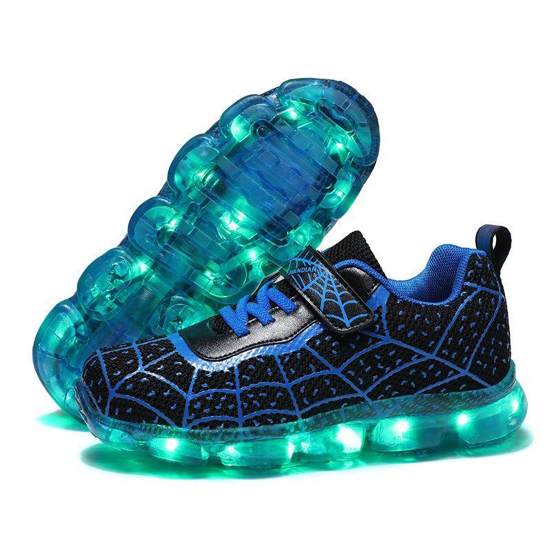 Bestseller-LED-Leuchtschuhe für Kinder – USB-aufladbare Sport-Sneaker im Spinnendesign für Jungen und Mädchen 25 von Joom DACH