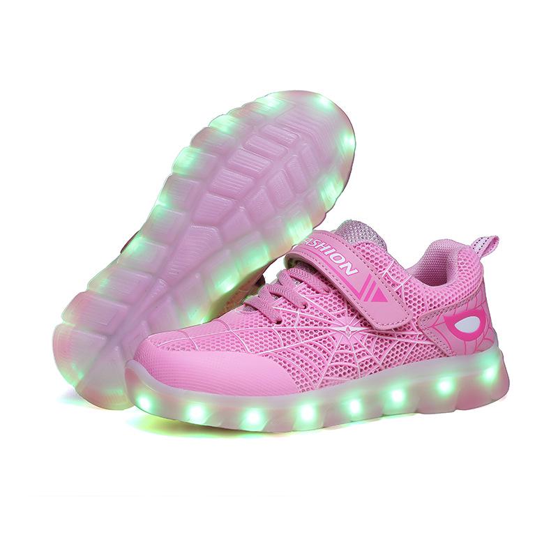 Bestseller-LED-Leuchtschuhe für Kinder – USB-aufladbare Sport-Sneaker im Spinnendesign für Jungen und Mädchen 34 von Joom DACH