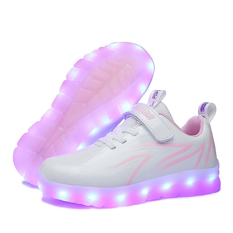 Bestseller-LED-Leuchtschuhe für Kinder – USB-aufladbare Sport-Sneaker im Spinnendesign für Jungen und Mädchen 34 von Joom DACH