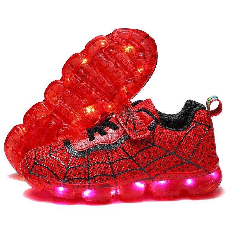 Bestseller-LED-Leuchtschuhe für Kinder – USB-aufladbare Sport-Sneaker im Spinnendesign für Jungen und Mädchen 34 von Joom DACH