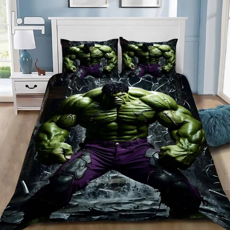 Bettbezug Kissenbezug Bettwäscheset Film Die Hulks Erwachsene Junge Mädchen Schlafzimmer Dekoration Kinder Geschenk Einzelbett Doppelbett Große Größe 70x130cm 2pcs von Joom DACH