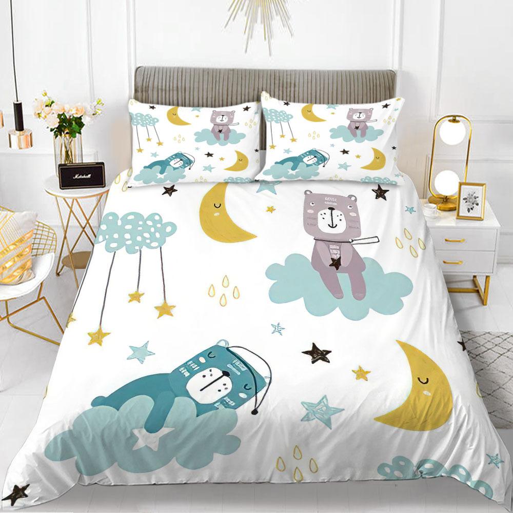 Bettbezug-Set mit Dackel-Aufdruck, Queen- und King-Size-Größe, Cartoon-Dackel-Welpen-Bettwäsche-Set für Jungen und Kinder, Polyester-Bettbezug 70x133cm 2pcs von Joom DACH