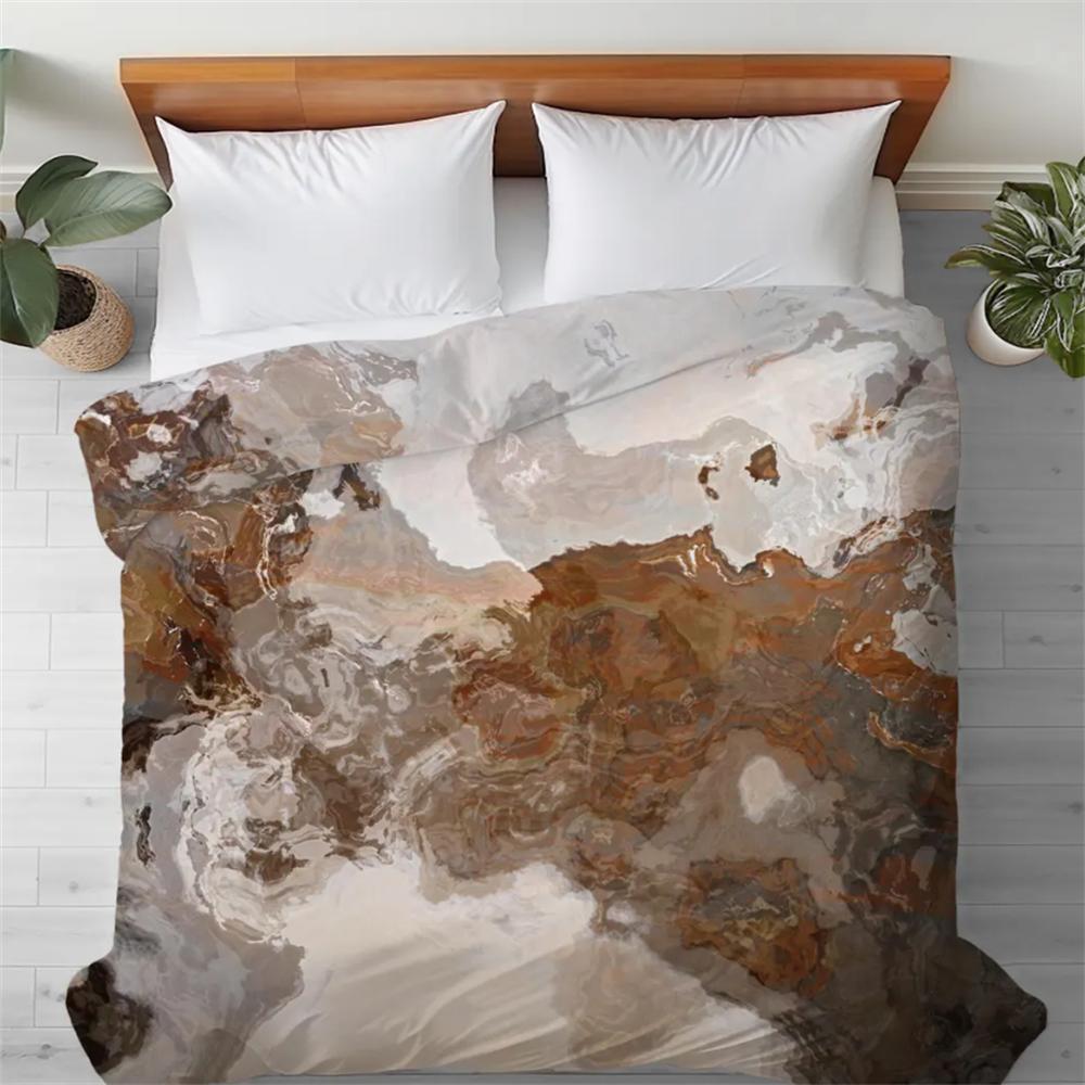 Bettbezug mit abstrakter Kunst in King, Queen oder Twin, Seidenglatt Mikrofaser, Zeitgenössische Schlafzimmerdeko, Moderne Bettwäsche, Ball EU Single 135x200cm von Joom DACH