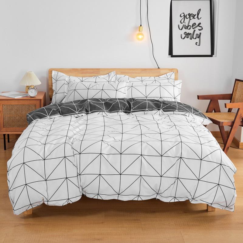 Bettwäsche Hautfreundliches und Bequemes Vierteiliges Set Dreiteiliges Set Bettlaken Bettbezug Kissenbezug 2.0m four-piece set von Joom DACH