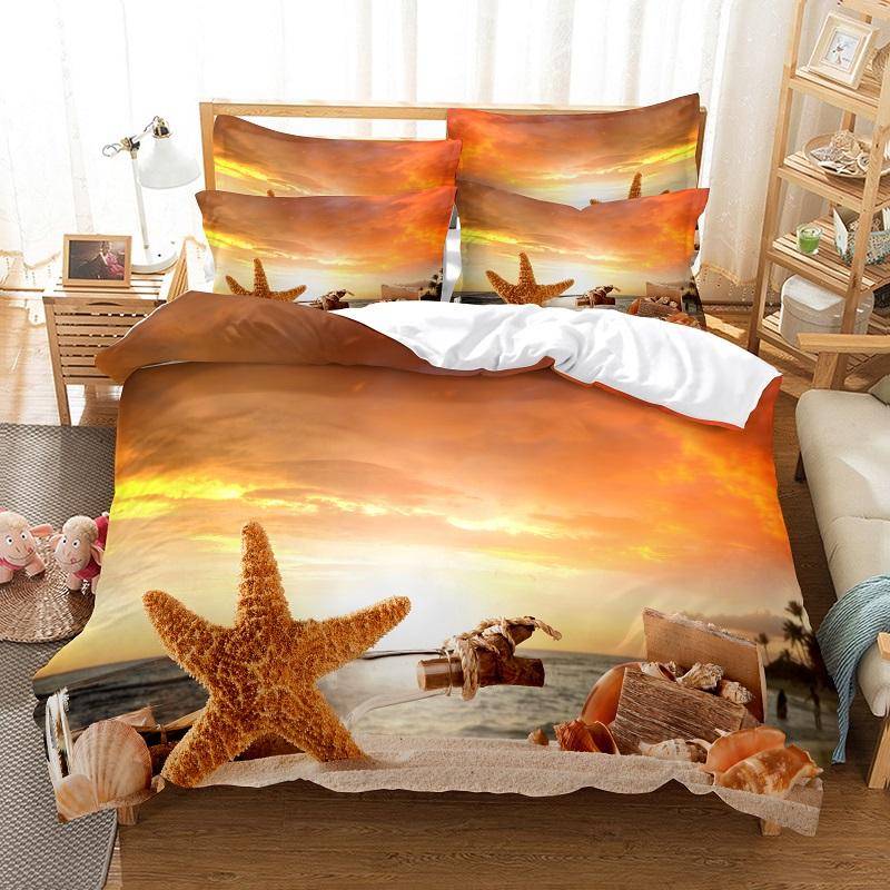 Bettwäscheset Bettbezugset 3D-Bettwäsche Digitaldruck Bettwäsche Queen-Size-Bettwäscheset Modedesign EU single(135x200cm) von Joom DACH