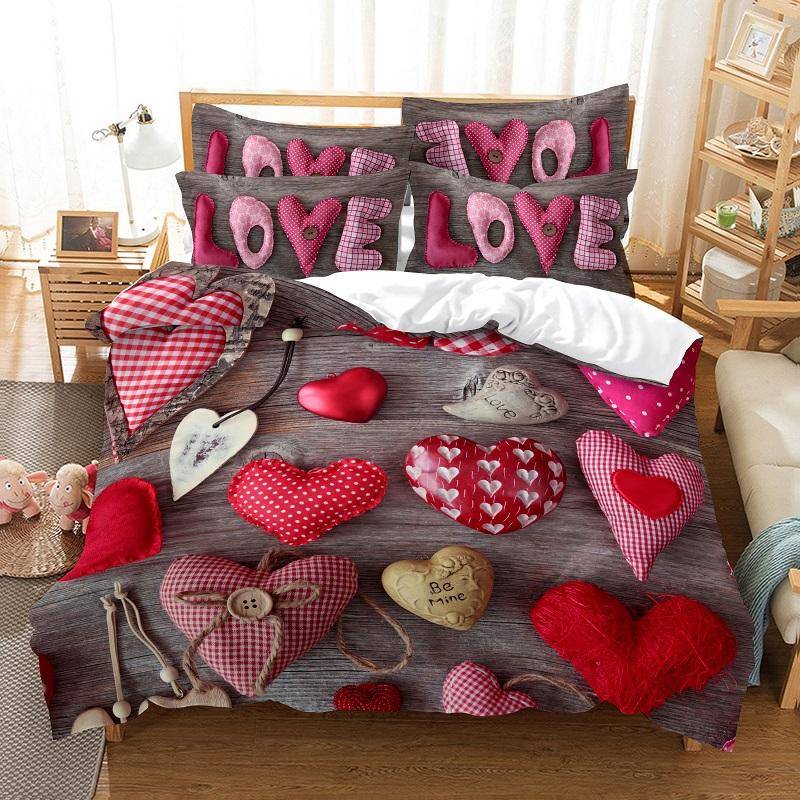 Bettwäscheset Bettbezugset 3D-Bettwäsche Digitaldruck Bettwäsche Queen-Size-Bettwäscheset Modedesign EU single(135x200cm) von Joom DACH