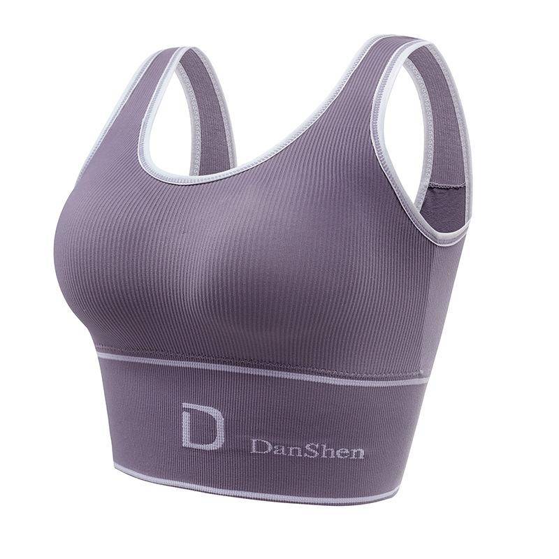 Bhs für Frauen Nahtlose Plus Größe Bh Tops Vollständige Abdeckung Verstecken Zurück Fett Komfortable Drahtlose Femme Bralette M/L violett von Joom DACH