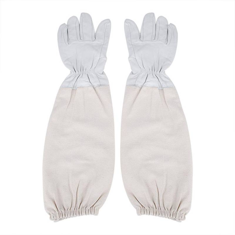 Bienenzucht Schutzhandschuhe aus Ziegenleder mit belüfteten langen Ärmeln Bienenzuchtwerkzeuge von Joom DACH