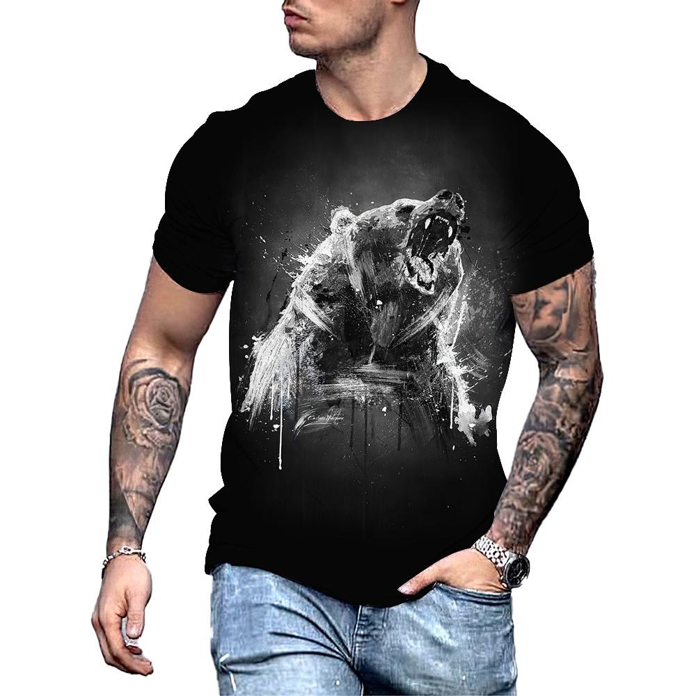 Big Bear 3D-Druck Sommer Herren Rundhals T-Shirt Lässig Kurzarm Übergroßer Pullover Mode Streetwear Trend Männer Kleidung 2XL Big Bear 3D-Druck Sommer Herren Rundhals T-Shirt Lässig Kurzarm Übergroßer Pullover Mode Streetwear Trend Männer Kleidung 2XL von Joom DACH