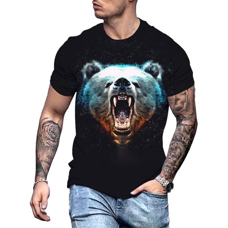 Big Bear 3D-Druck Sommer Herren Rundhals T-Shirt Lässig Kurzarm Übergroßer Pullover Mode Streetwear Trend Männer Kleidung 4XL Big Bear 3D-Druck Sommer Herren Rundhals T-Shirt Lässig Kurzarm Übergroßer Pullover Mode Streetwear Trend Männer Kleidung 4XL von Joom DACH