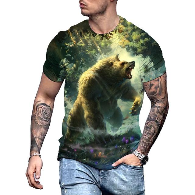 Big Bear 3D-Druck Sommer Herren Rundhals T-Shirt Lässig Kurzarm Übergroßer Pullover Mode Streetwear Trend Männer Kleidung 6XL Big Bear 3D-Druck Sommer Herren Rundhals T-Shirt Lässig Kurzarm Übergroßer Pullover Mode Streetwear Trend Männer Kleidung 6XL von Joom DACH