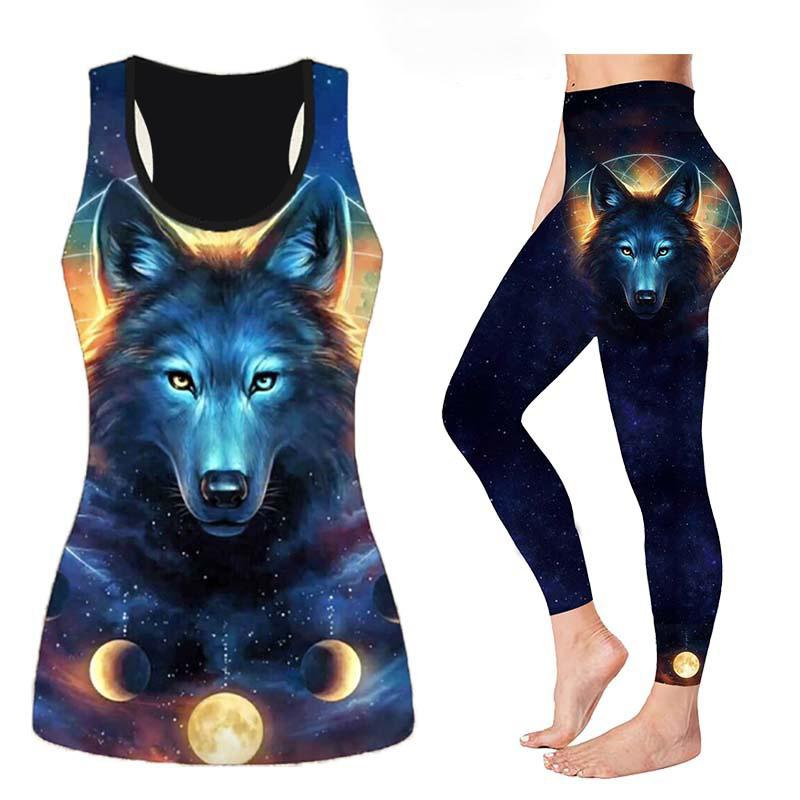 Big Wolf Print Yoga-Outfit für Damen, modische 3D-gedruckte Workout-Leggings, Fitness, Sport, hohe Taille, lässige Yoga-Hose XL gelb Big Wolf Print Yoga-Outfit für Damen, modische 3D-gedruckte Workout-Leggings, Fitness, Sport, hohe Taille, lässige Yoga-Hose XL gelb von Joom DACH