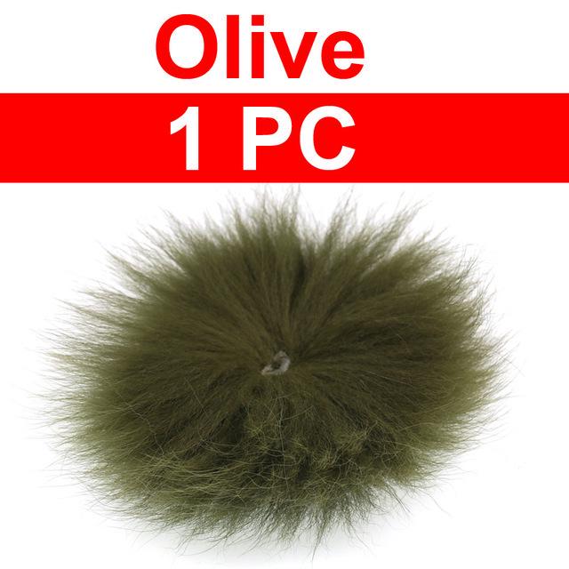 Bimoo 1 STÜCK Fliegenbinden Arctic Fox Tail Streamer Tube Fliegenbinden Material Salzwasser Jig Haken Bindefasern 1pc olivgrün von Joom DACH