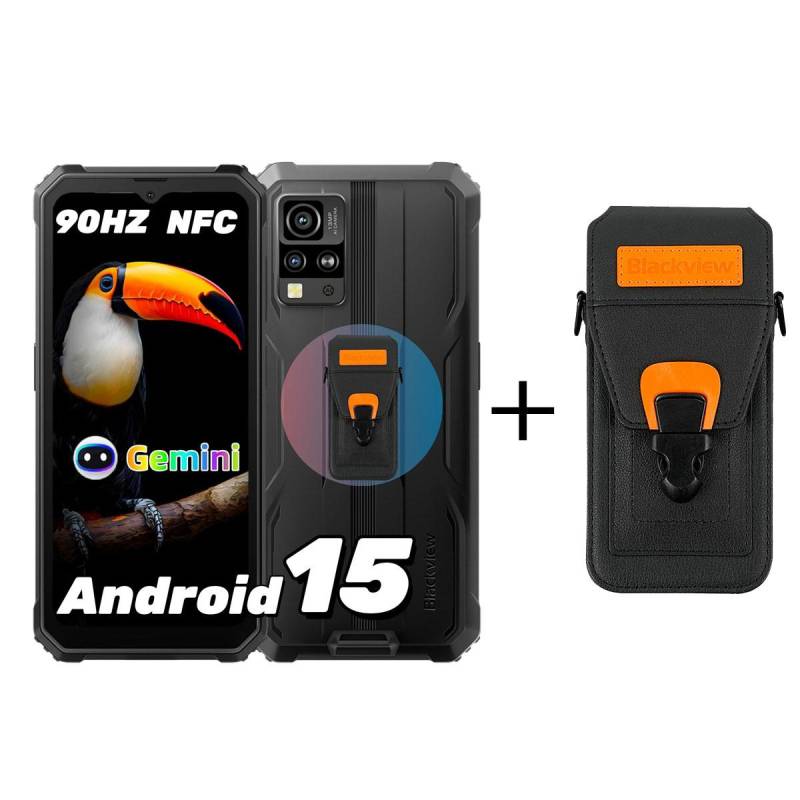 Blackview BV4800 SE Robustes Telefon 4GB 64GB 5100mAh Android 15 Smartphone with a phone case schwarz von Joom DACH