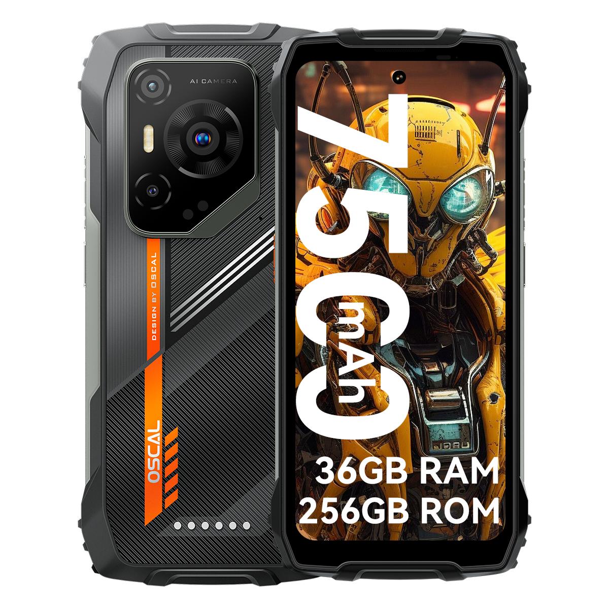 Blackview OSCAL PILOT 3 AI Android 15 5G Robustes Smartphone 6,78 Zoll 2.4K 120Hz 12GB 256GB Mobiltelefon 7500mAh only cellphone schwarz von Joom DACH
