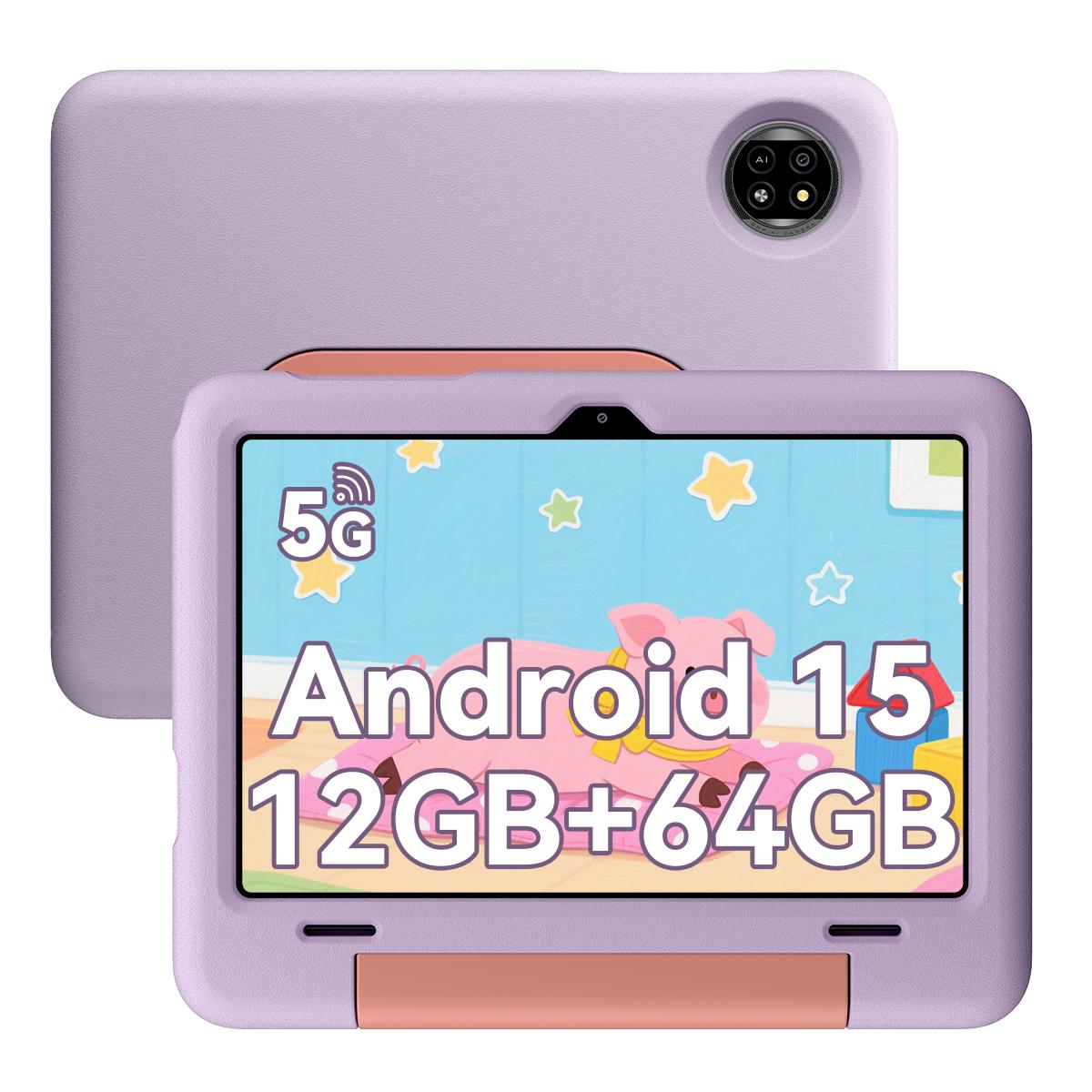 Blackview Tab 20 Kinder-Tablet Android 15 10,1 Zoll 4 GB RAM 64 GB ROM 6600 mAh Akku Tablets violett von Joom DACH