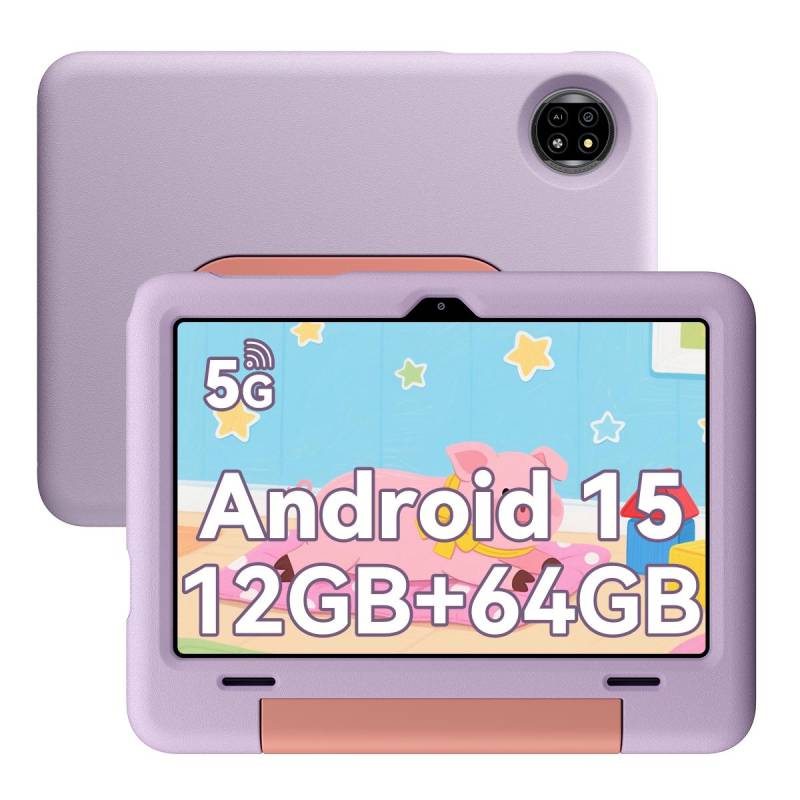 Blackview Tab 20 Kinder-Tablet Android 15 10,1 Zoll 4 GB RAM 64 GB ROM 6600 mAh Akku Tablets violett von Joom DACH