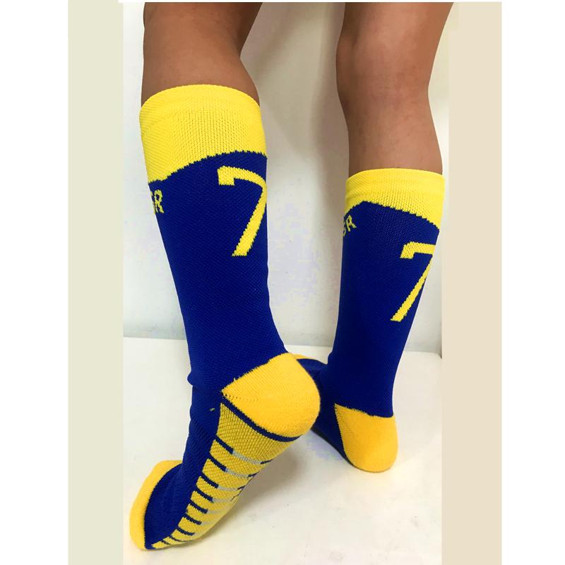 Blau Gelb Nummer 10 7 Kinder Fußballsocken Herren Fußball Sport Kurze Socken Outdoor Laufen Schnell trocknend Atmungsaktiv Rutschfest Kids(EUR 30-37) von Joom DACH