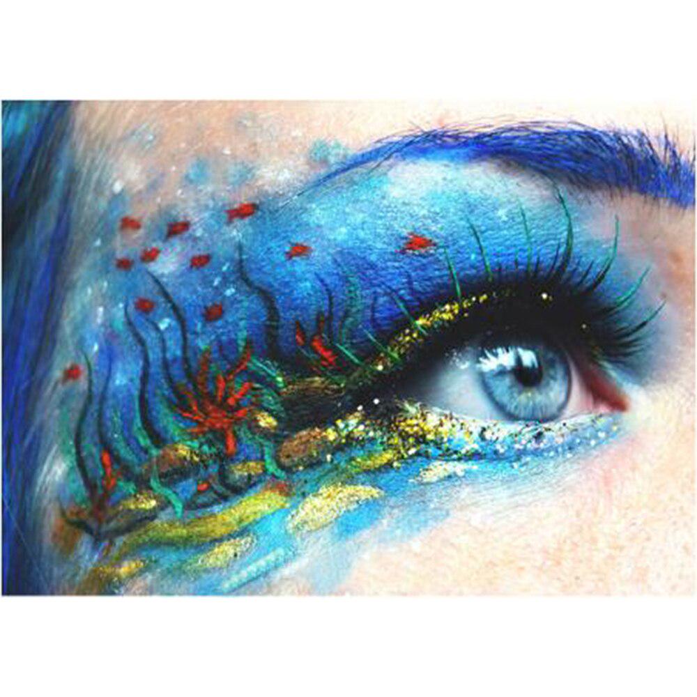 Blaue Augen, Diamant-Gemälde, Kreuzstich, voller Diamant-Stickerei, Strass-Aufkleber, Heimdekoration 20X30CM von Joom DACH