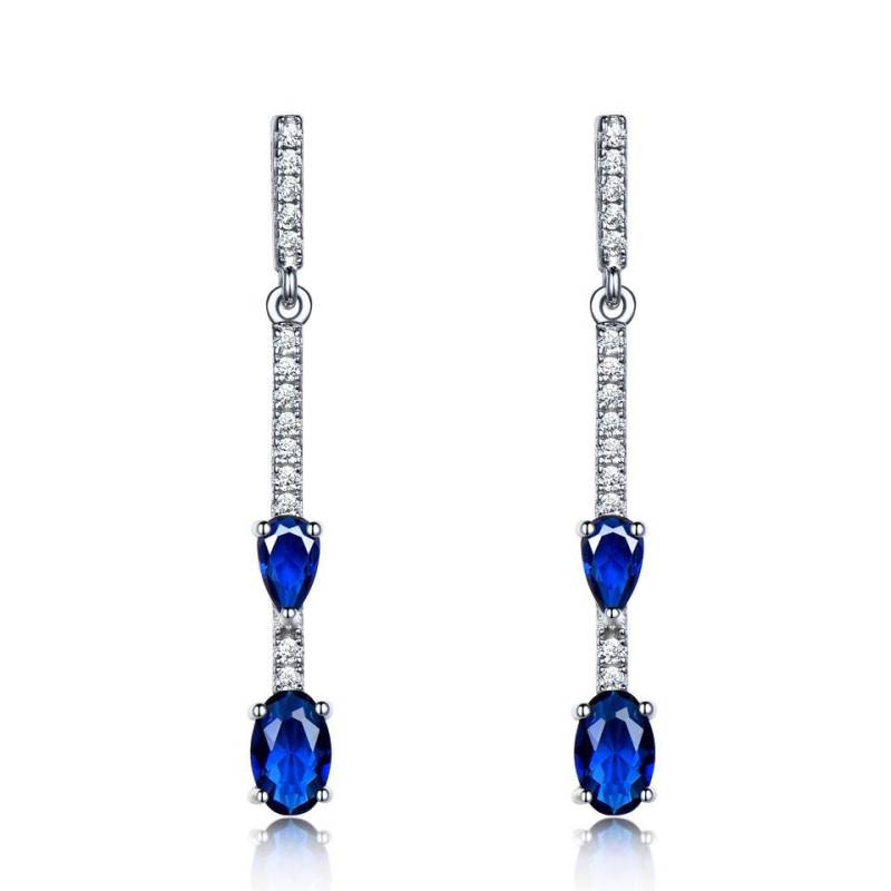 Blaue Dreifach-Oval-Halo Simulierter Saphir CZ Kronleuchter-Ohrringe mit Funkelnden Zirkonia In Elegantem Silberplattiert für  Königliche Frauen blau Blaue Dreifach-Oval-Halo Simulierter Saphir CZ Kronleuchter-Ohrringe mit Funkelnden Zirkonia In Elegantem Silberplattiert für  Königliche Frauen blau von Joom DACH