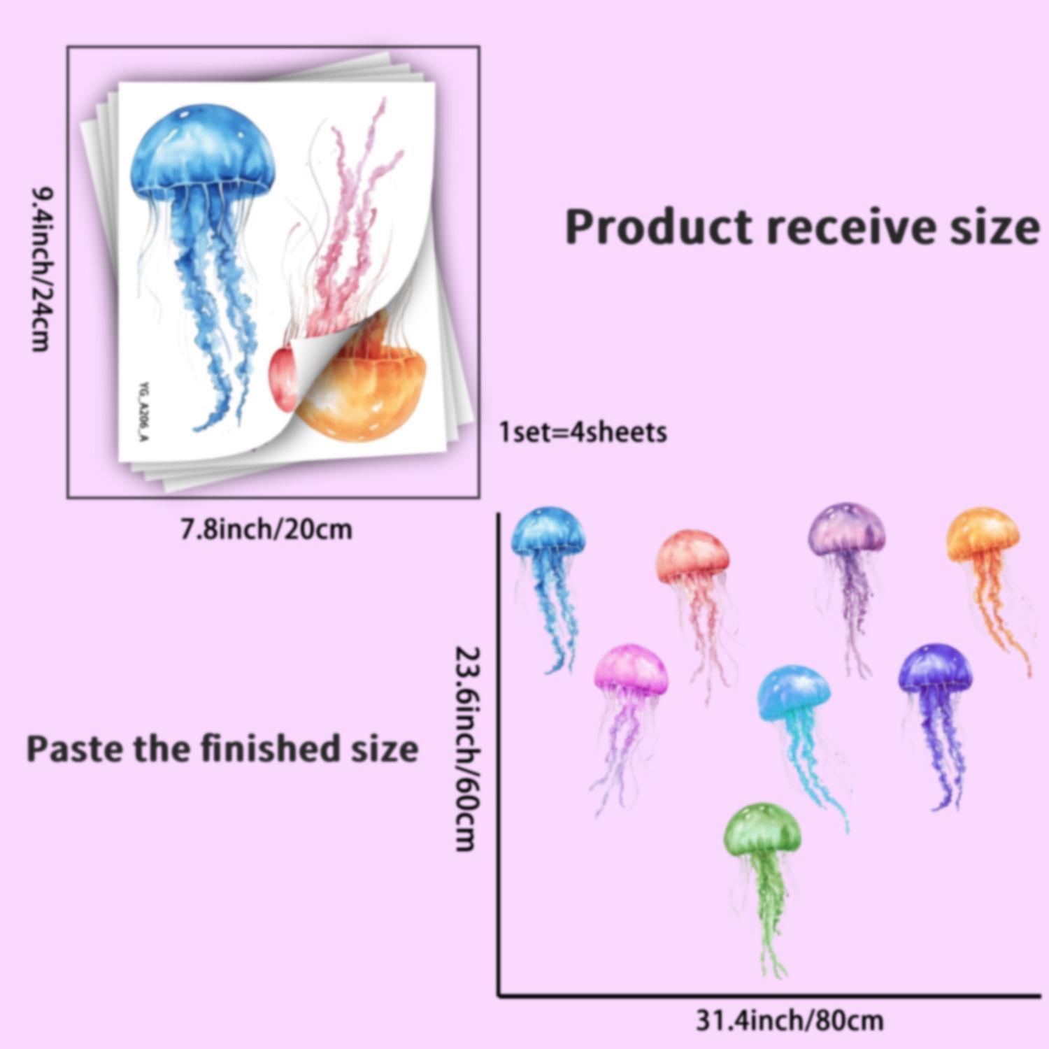 Blaue Leuchtende Magische Quallen Aufkleber zur Dekoration des Kinderzimmers von Joom DACH