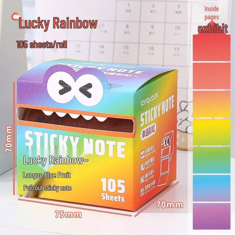 Blaue Perlglanz-Verlaufs-Haftnotizen - Abreißbare Transparente Studenten-Memo-Sticker von Joom DACH