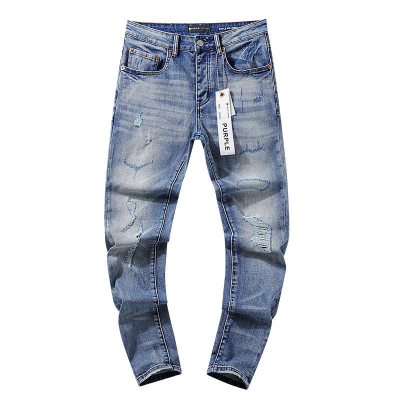 Blaue zerrissene Jeans High Street Freizeithose 32 von Joom DACH