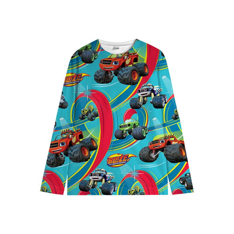 Blaze und die Monster-Maschinen Kinder Sweatshirt für Mädchen Herbst Winter Rundhals Shirt für Jungen Top Kinder Langarm T-Shirt 140 blau von Joom DACH