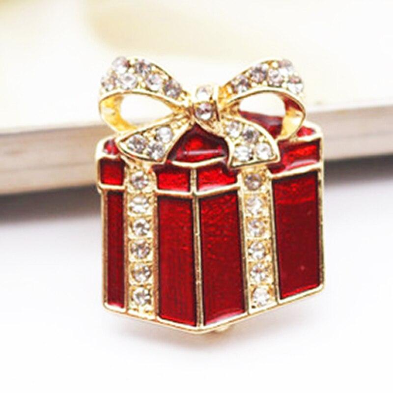 Blucome Weihnachtsbrosche, rote Glocken, kastenförmige Anstecknadel für Damen und Kinder, Pullover, Taschennadeln rot von Joom DACH