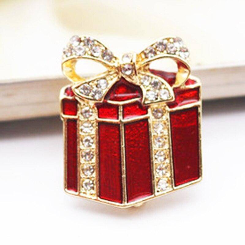 Blucome Weihnachtsbrosche, rote Glocken, kastenförmige Anstecknadel für Damen und Kinder, Pullover, Taschennadeln rot von Joom DACH