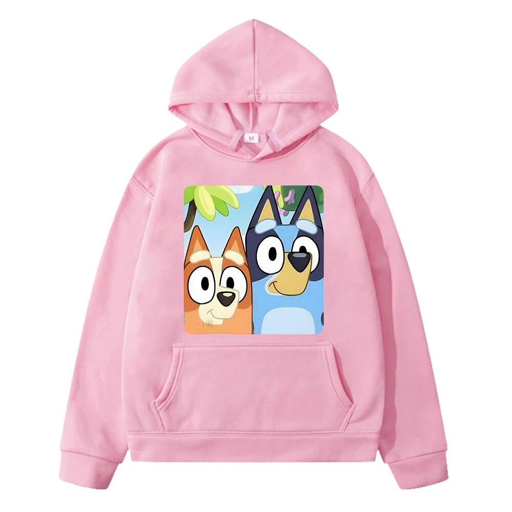 Blueys Anime Hoodie Sweatshirt Fleece Pullover Herbstjacke Blueys Dog Britische Cartoons Hoodies y2k Sudadera Kinderkleidung Mädchen 130 rosa von Joom DACH