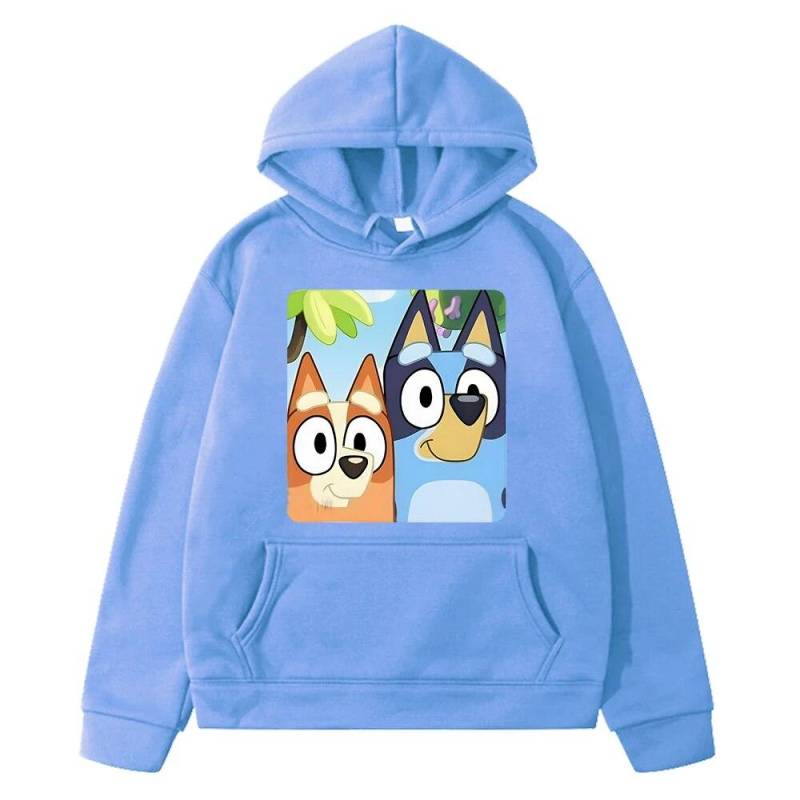 Blueys Anime Hoodie Sweatshirt Fleece Pullover Herbstjacke Blueys Dog Britische Cartoons Hoodies y2k Sudadera Kinderkleidung Mädchen 160 hellblaue von Joom DACH