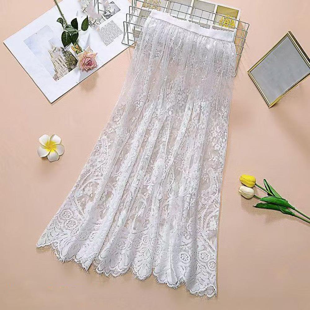 Blumen-Spitzen-Unterrock Slips Anti-Blend-Futter Petticoat Damen Mesh-Unterrock Slips Kleid Mädchen weiß Blumen-Spitzen-Unterrock Slips Anti-Blend-Futter Petticoat Damen Mesh-Unterrock Slips Kleid Mädchen weiß von Joom DACH