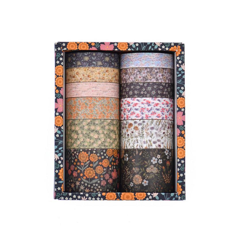 Blumen Washi Tape Pflanze Diy Vintage Wind Fita Abdeckklebebänder Dekoration 12 Stück Washitapes Set Material Kawaii Aufkleber L von Joom DACH