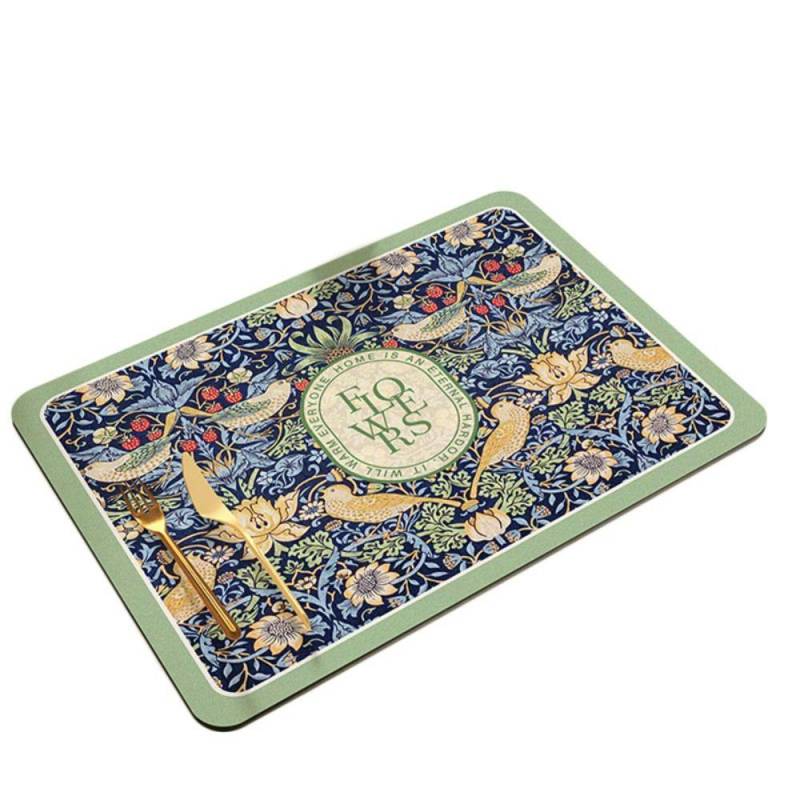 Blumendruck Abtropfmatte Rutschfeste Ablaufunterlage Geschirr Teppich Abtropfmatte Küche 30x40cm-Style 3 von Joom DACH