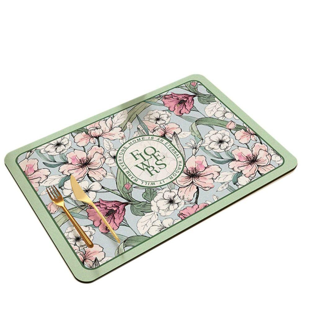 Blumendruck Abtropfmatte Rutschfeste Ablaufunterlage Geschirr Teppich Abtropfmatte Küche 30x40cm-Style 8 von Joom DACH