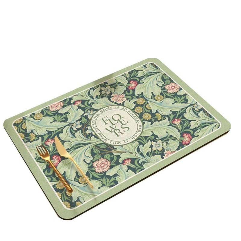 Blumendruck Abtropfmatte Rutschfeste Ablaufunterlage Geschirr Teppich Abtropfmatte Küche 40x50cm-Style 5 von Joom DACH