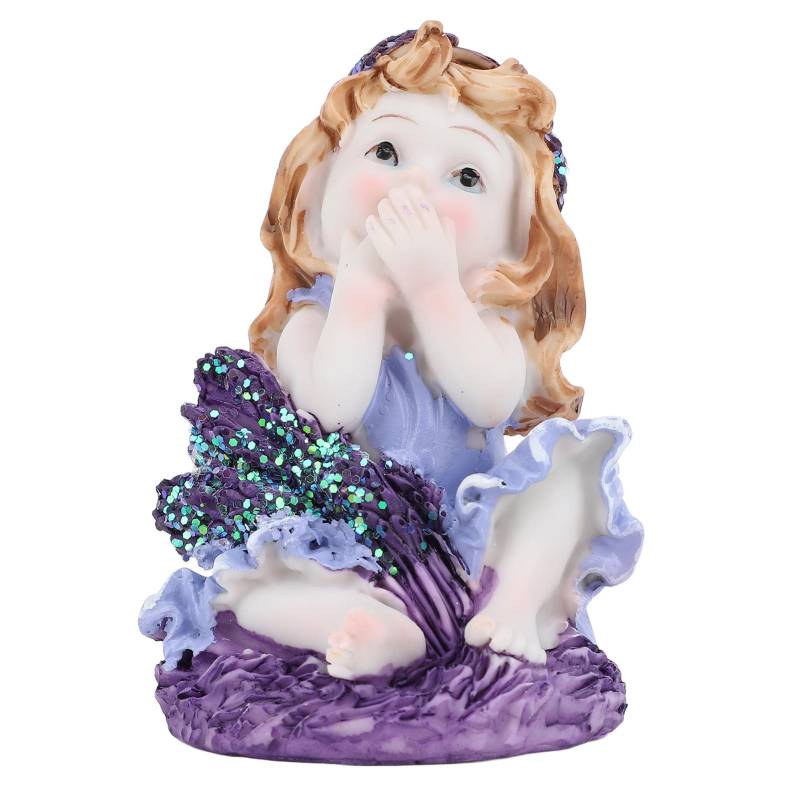 Blumenfee Statue Harz Multifunktionale Fee Landschaft Ornament Außendekoration für Garten von Joom DACH