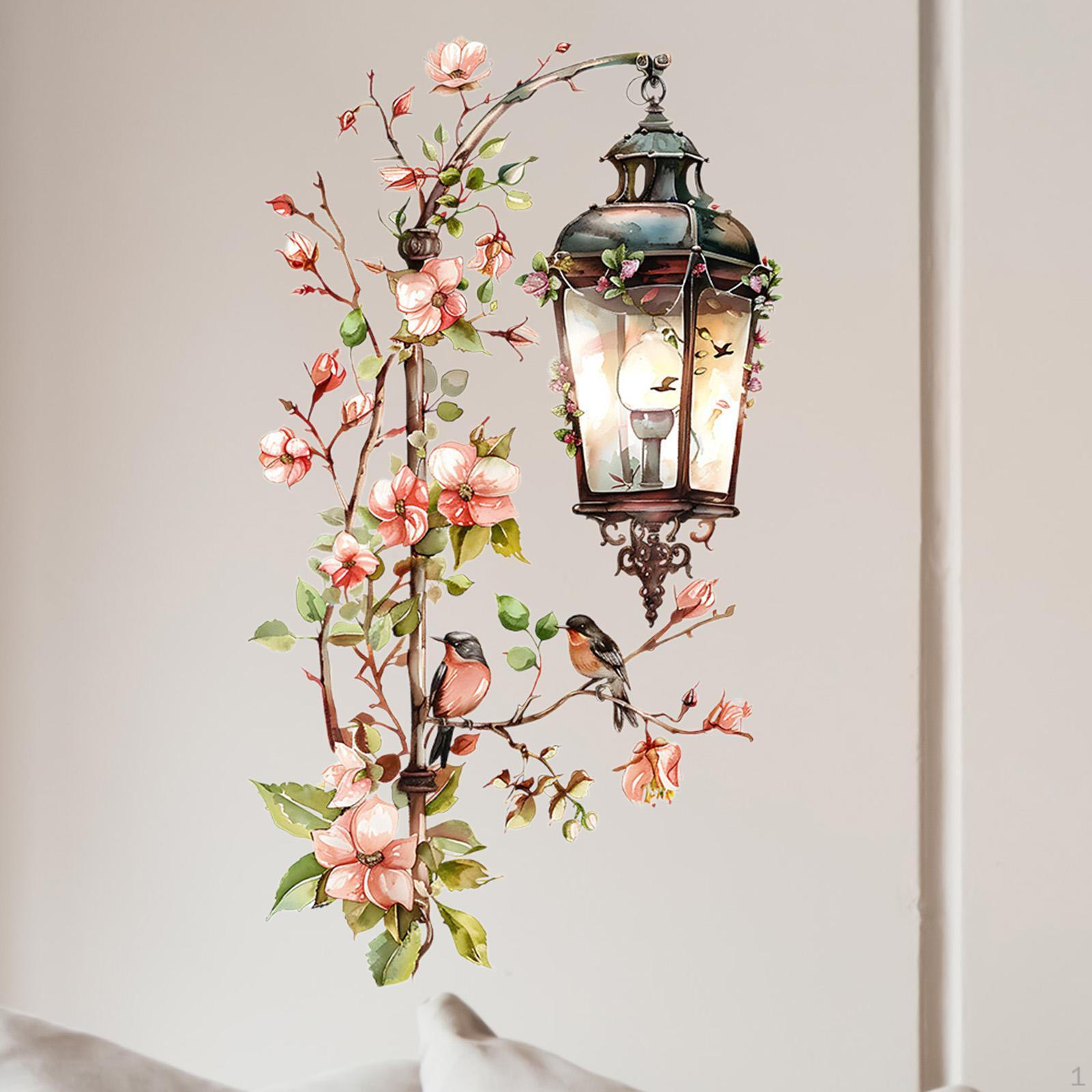 Blumenranken Wandsticker, Wanddeko Kreativer dekorativer Blumen- und Lampenaufkleber für TV-Hintergrund Blumenranken Wandsticker, Wanddeko Kreativer dekorativer Blumen- und Lampenaufkleber für TV-Hintergrund von Joom DACH