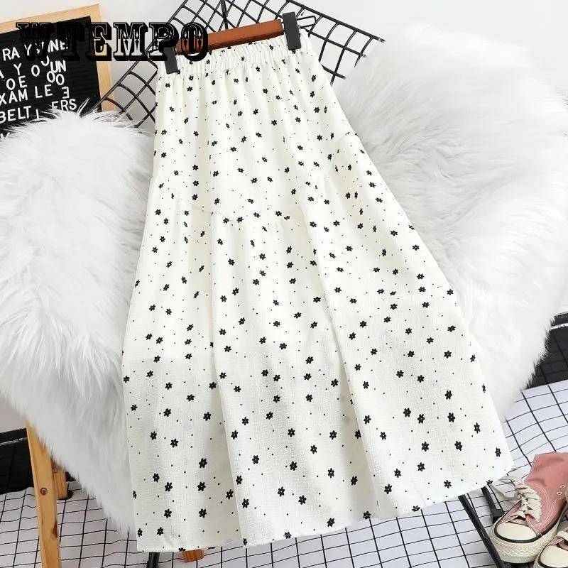 Blumenrock Chiffon Bedruckter A-Linienrock Damen Sommer Großer Swingrock Kleiner Blumenrock Polka Dot Rock Mittellang M weiß Blumenrock Chiffon Bedruckter A-Linienrock Damen Sommer Großer Swingrock Kleiner Blumenrock Polka Dot Rock Mittellang M weiß von Joom DACH