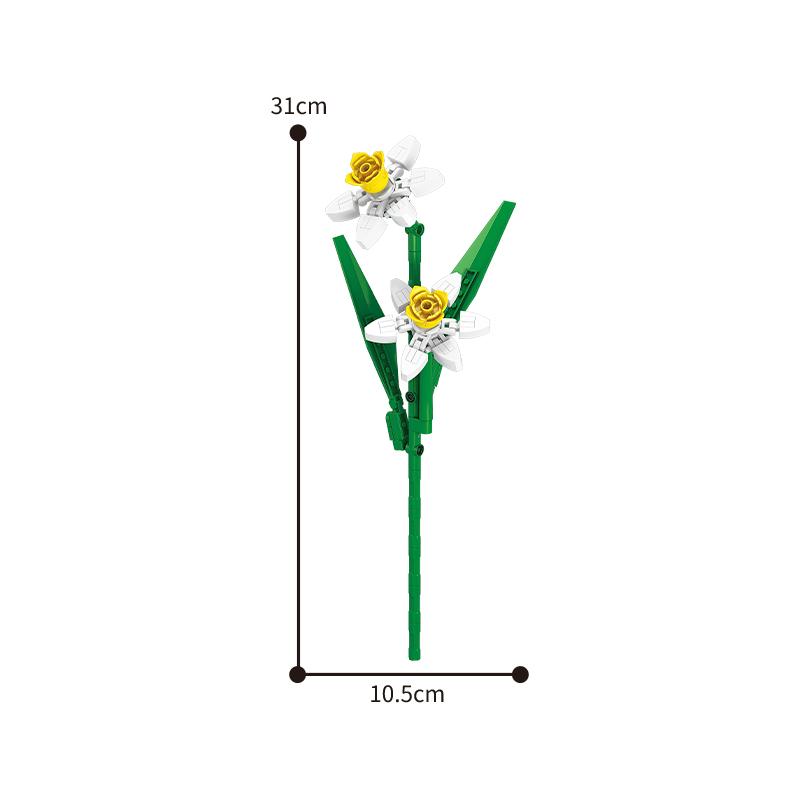 Blumenstrauß DIY Pflanzen Minifiguren Bausteine Lernspielzeug Geschenk Schreibtischdekoration für Mädchen und Familie 9095-1 von Joom DACH