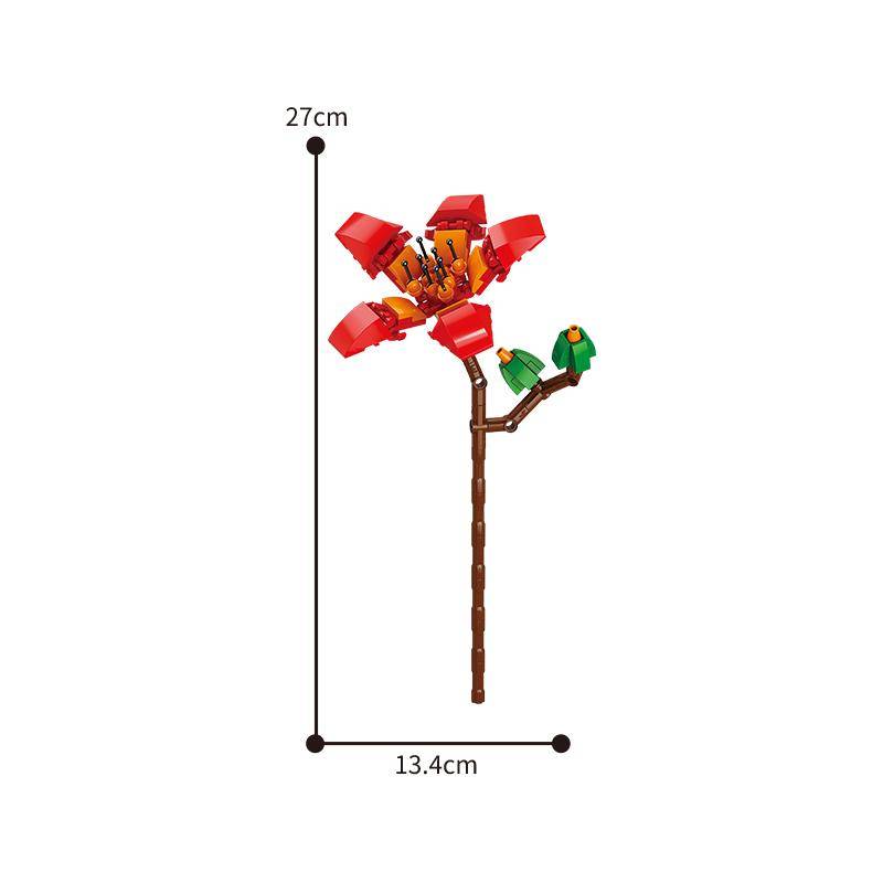 Blumenstrauß DIY Pflanzen Minifiguren Bausteine Lernspielzeug Geschenk Schreibtischdekoration für Mädchen und Familie 9095-11 von Joom DACH